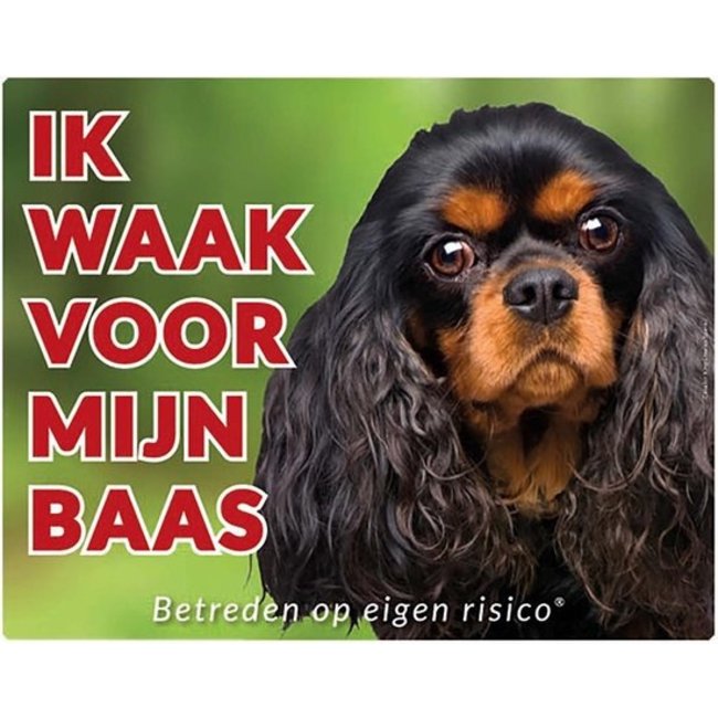 Cavalier King Charles Spaniel Watch Sign - Ich passe auf mein Herrchen auf