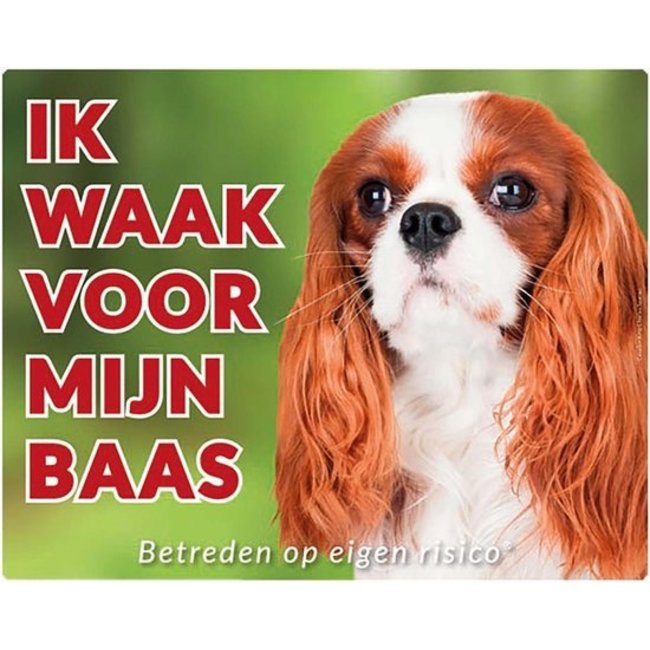 Cavalier King Charles Spaniel Watch Sign - Ich passe auf meinen Boss auf