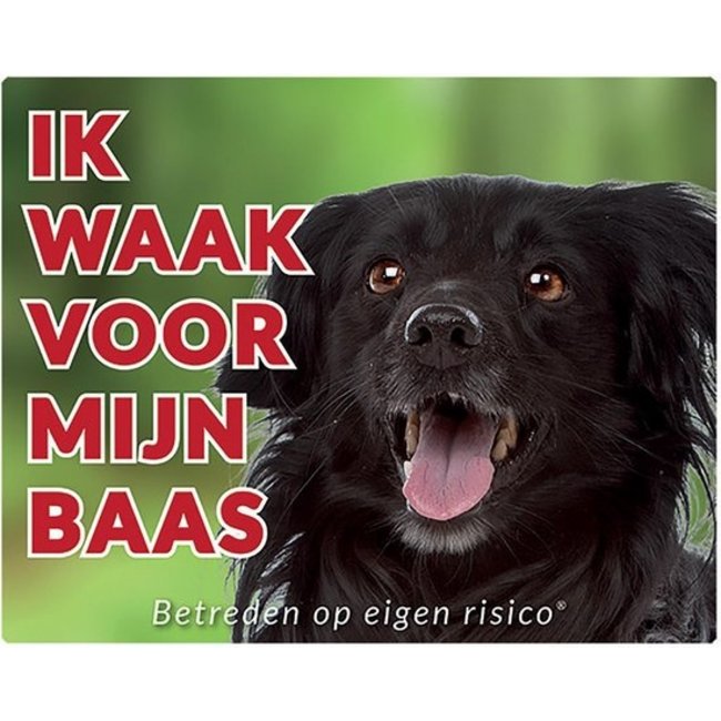 Stickerkoning Markiesje Waakbord - Ik waak voor mijn Baas