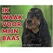 Stickerkoning English Cocker Spaniel Mot d'ordre - Je veille sur mon patron