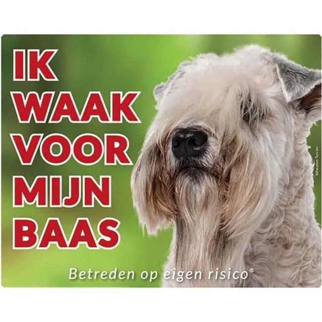 Stickerkoning Softcoated Wheaten Terrier Watch Sign - Je veille sur mon patron