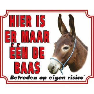 Stickerkoning Cartel Reloj Burro - Pero uno el jefe