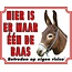 Stickerkoning Cartel Reloj Burro - Pero uno el jefe