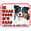 Stickerkoning Australian Shepherd Watch Sign - Ich passe auf meinen Boss auf