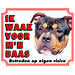 Stickerkoning American Bully Watch Sign - Ich passe auf meinen Chef auf