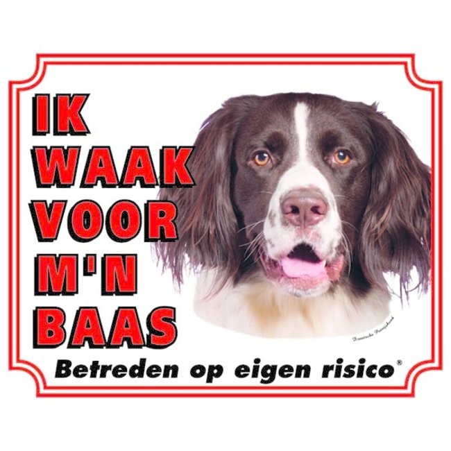 Stickerkoning Drentsche Patrijshond Watch Sign - Je veille sur mon patron