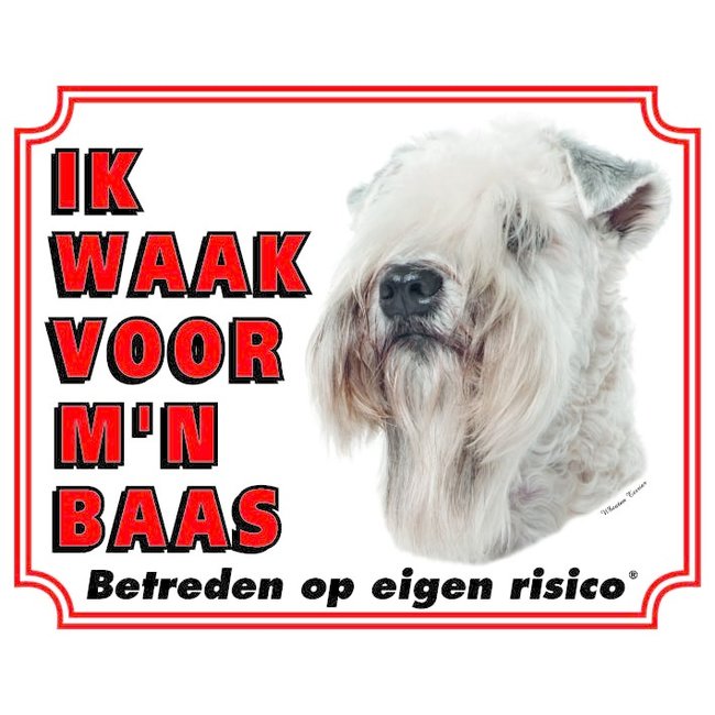 Stickerkoning Softcoated Wheaten Terrier Watch Sign - I am watching out for my Boss