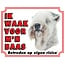 Stickerkoning Segno di guardia del Softcoated Wheaten Terrier - Sto attento al mio capo