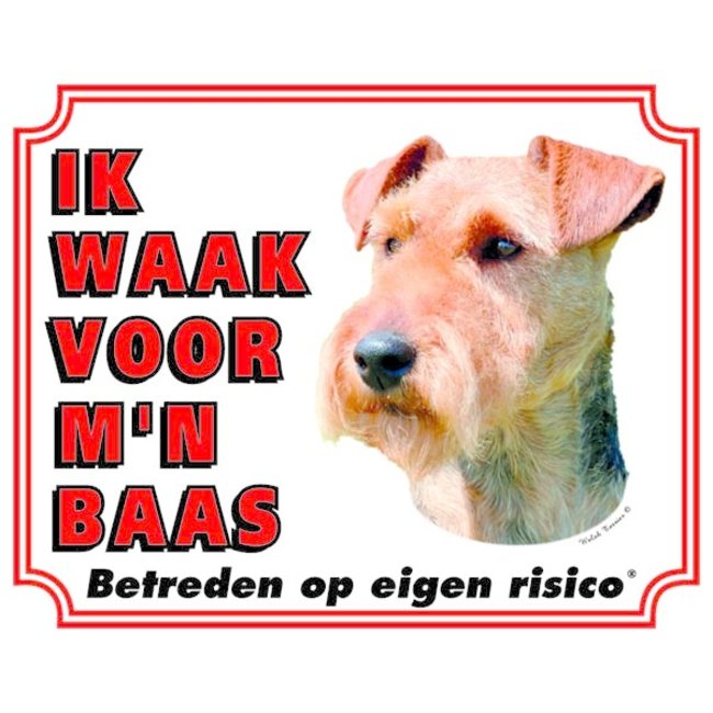 Stickerkoning Welsh Terrier Watch Sign - Ich passe auf meinen Boss auf