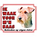 Stickerkoning Welsh Terrier Watch Sign - Je veille sur mon patron