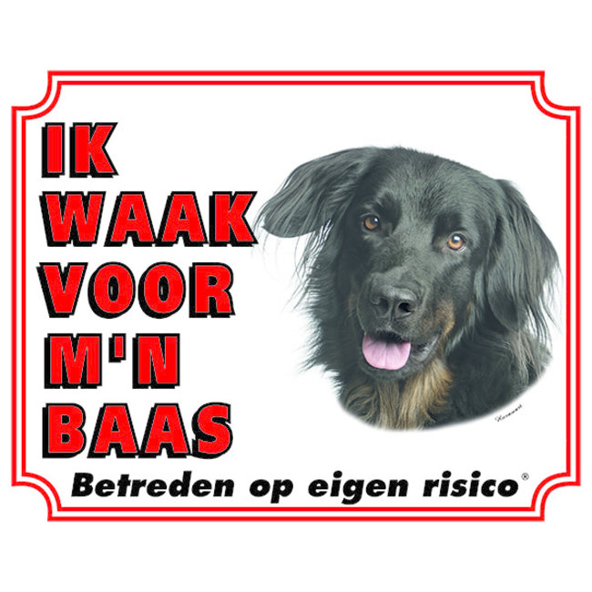 Hovawart Waakbord - Ik waak voor mijn Baas