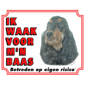 Stickerkoning English Cocker Spaniel Watchword - I am watching out for my Boss