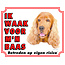 Stickerkoning Cocker Spaniel Inglés Contraseña - I am watch out for my Boss