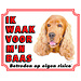 Stickerkoning Cocker Spaniel Inglés Contraseña - I am watch out for my Boss