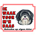 Stickerkoning Havanese Guard Plate Negro - Estoy cuidando a mi Jefe