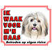 Stickerkoning Havanese Guard Plate Brown - I am watching out for my Boss