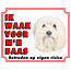 Stickerkoning Havanese Watch Sign Blonde - I am watching out for my Boss