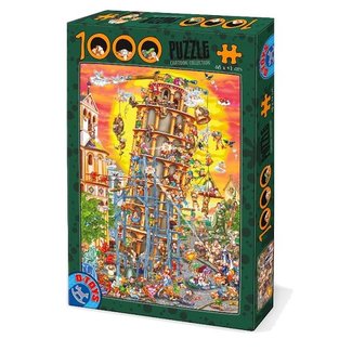 Dtoys Tower of Pisa Cartoon Puzzle 1000 Pieces