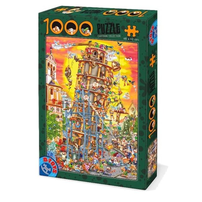 Dtoys Torre de Pisa Puzzle de dibujos animados 1000 piezas