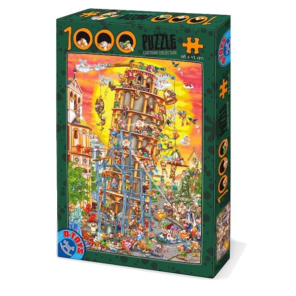 Toren van Pisa Cartoon Puzzel 1000 Stukjes