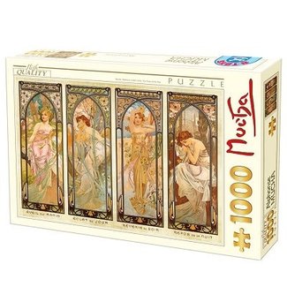 Dtoys Alphonse Mucha Puzzle 1000 pièces Les parties du jour