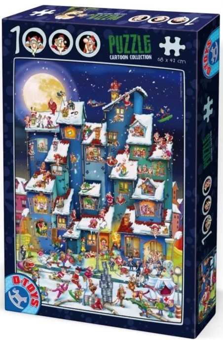 Cartoon Kerst Bende Puzzel 1000 Stukjes