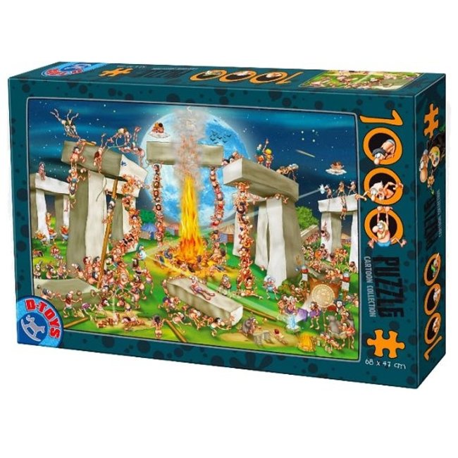 Puzzle Stonehenge de dibujos animados 1000 piezas