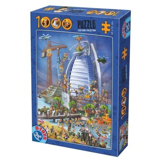 Dtoys Puzzle de dibujos animados Burj Al Arab 1000 piezas