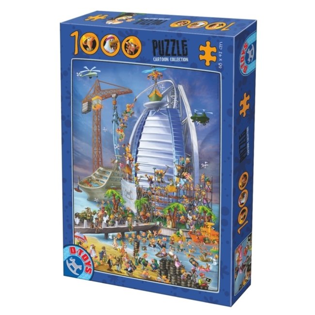 Cartoon Burj Al Arab Puzzle 1000 pezzi