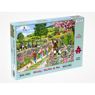 The House of Puzzles Puzzle Mindy, Muffin & Mo 500 piezas XL