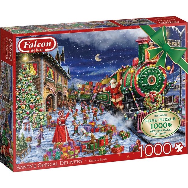 Puzzle "Consegna speciale di Babbo Natale" 2x 1000 pezzi