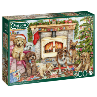 Falcon Christmas Puppies Puzzel 500 Stukjes