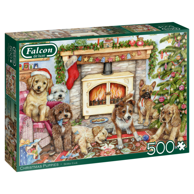 Falcon Puzzle Cachorros de Navidad 500 piezas