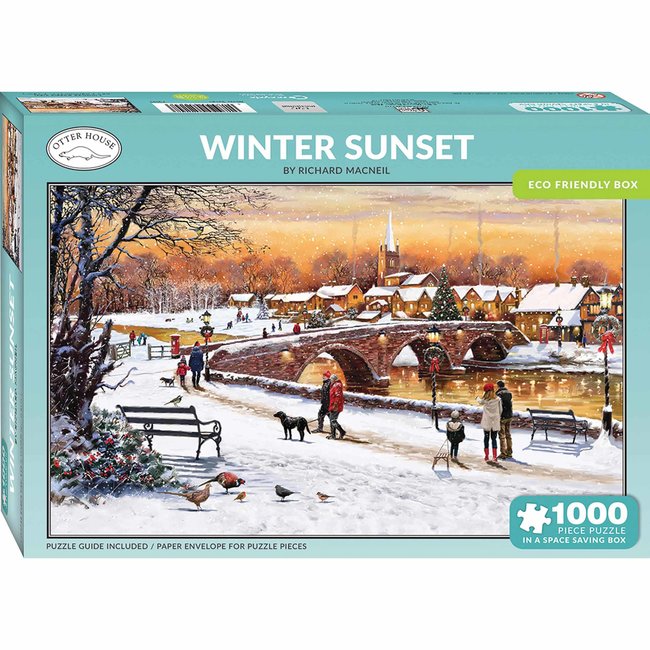 Otterhouse Puesta de sol invernal Puzzle 1000 piezas