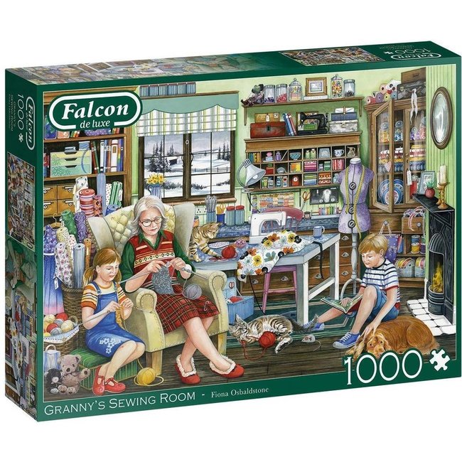 Falcon Puzzle de 1000 piezas del cuarto de costura de la abuela