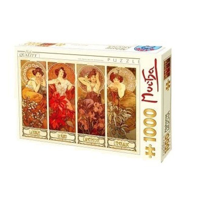 Alphonse Mucha Puzzle 1000 pezzi Edelsteine