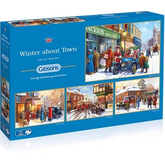 Gibsons Winter about Town Puzzle 4 x 500 Pieces