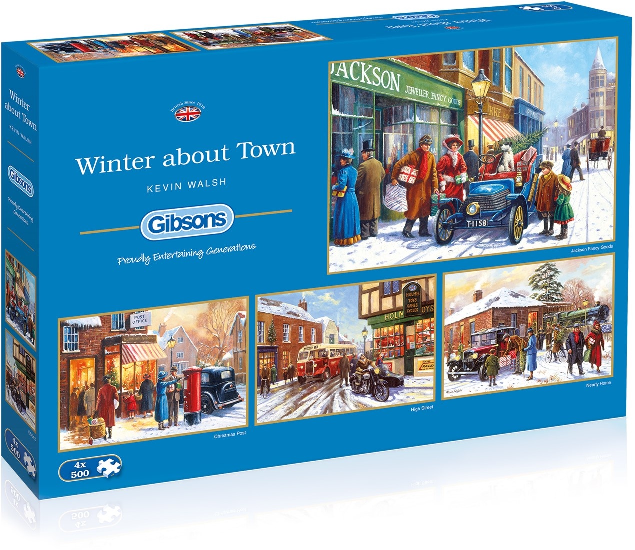 Winter about Town Puzzel 4 x 500 Stukjes