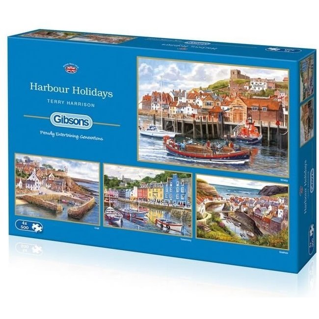 Gibsons Puzzle delle vacanze in porto 4x 500 pezzi