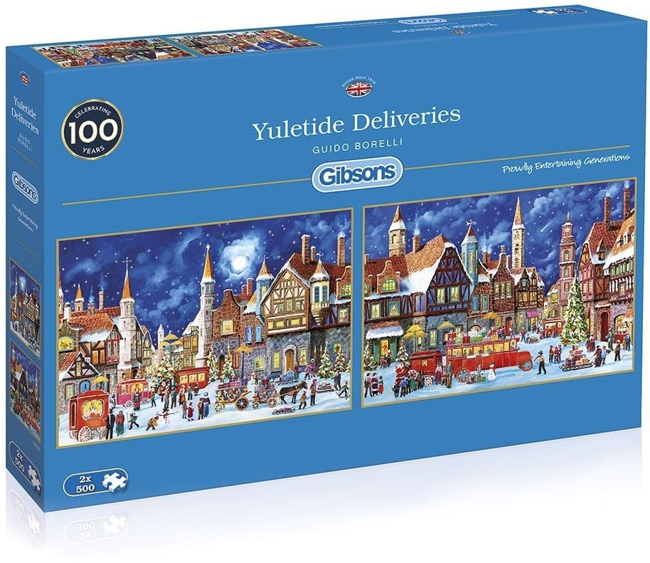 Yuletide Deliveries Puzzel 2x 500 Stukjes