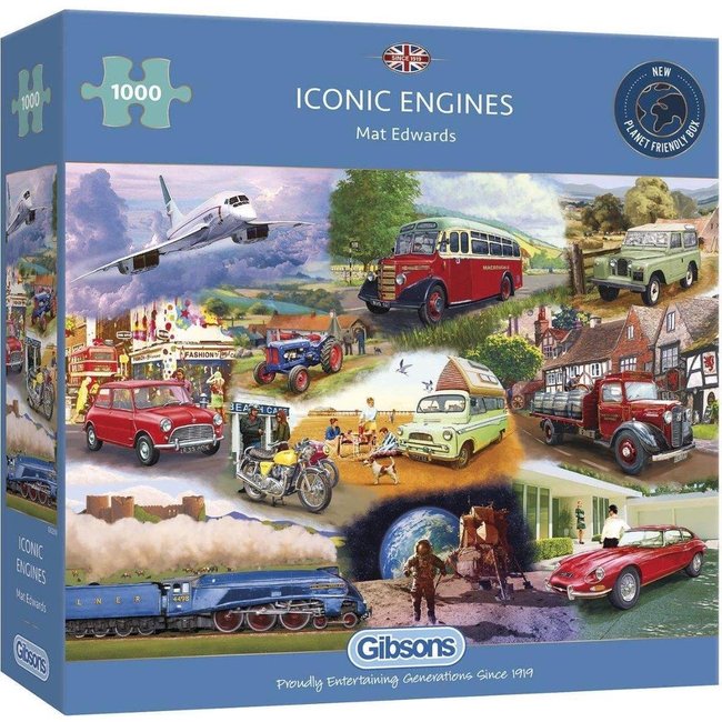 Gibsons Iconic Engines 1000 Puzzle Pieces