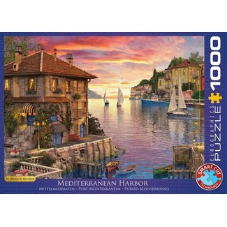 Eurographics Mediterranean Harbor - Dominic Davison Puzzle pieces 1000