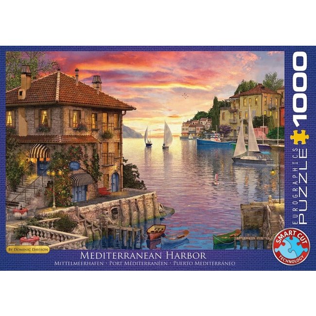 Mediterranean Harbor - Dominic Davison Puzzel 1000 Stukjes