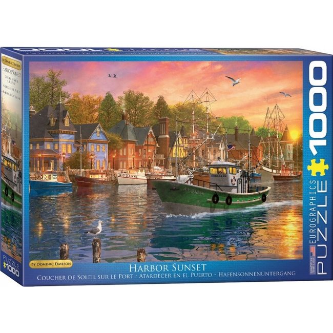 Eurographics Harbor Sunset - Dominic Davison Puzzle pieces 1000