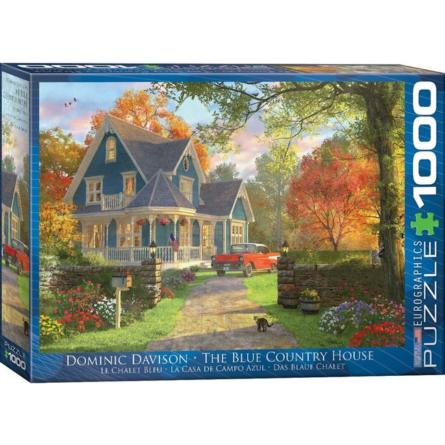Eurographics The Blue Country House - Dominic Davison Puzzel 1000 Stukjes