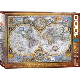 Eurographics Puzzle antico della mappa del mondo 1000 pezzi