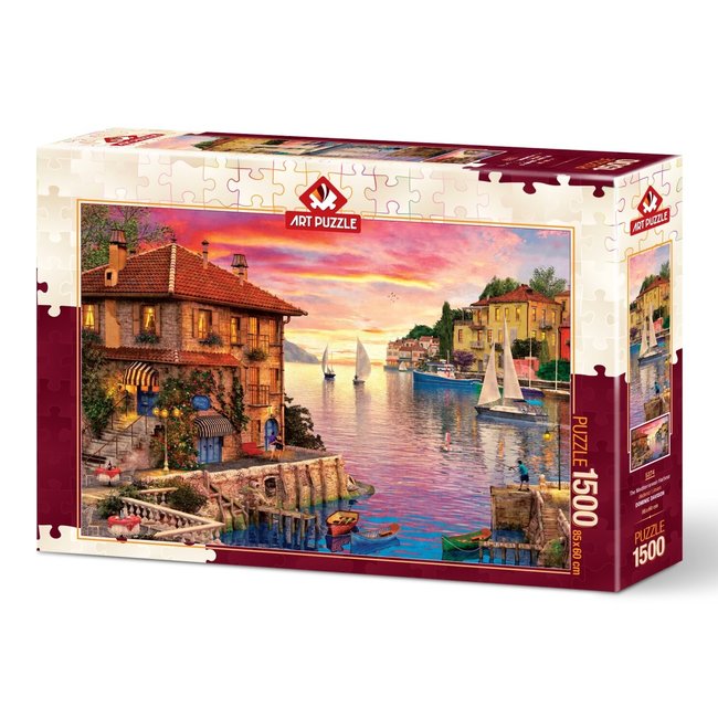 Art Puzzle Puzzle del porto del Mediterraneo 1500 pezzi