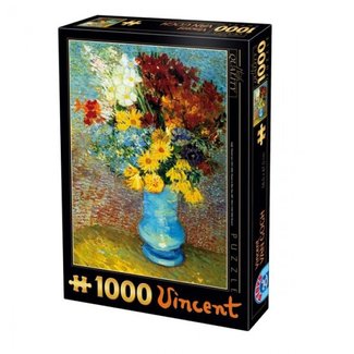 Dtoys Van Gogh Puzzle 1000 Pieces Blue Vase