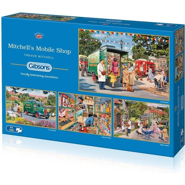 Gibsons Puzzle del negozio mobile di Mitchell 4x 500 pezzi