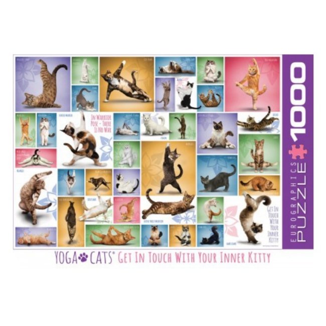 Eurographics Yoga Cats Puzzel 1000 Stukjes